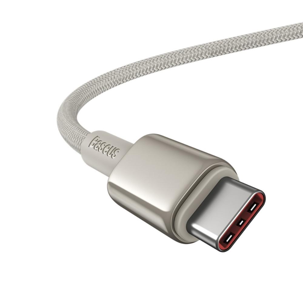USB-C till USB-C Data- och Laddningskabel Baseus Tungsten Gold, 100W, 2m, Guld P10319800G21-01