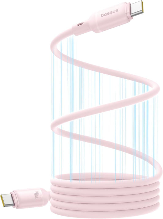 USB-C till USB-C Data- och Laddningskabel Baseus PicoGo, 240W, 1m, Rosa P10376800411-00