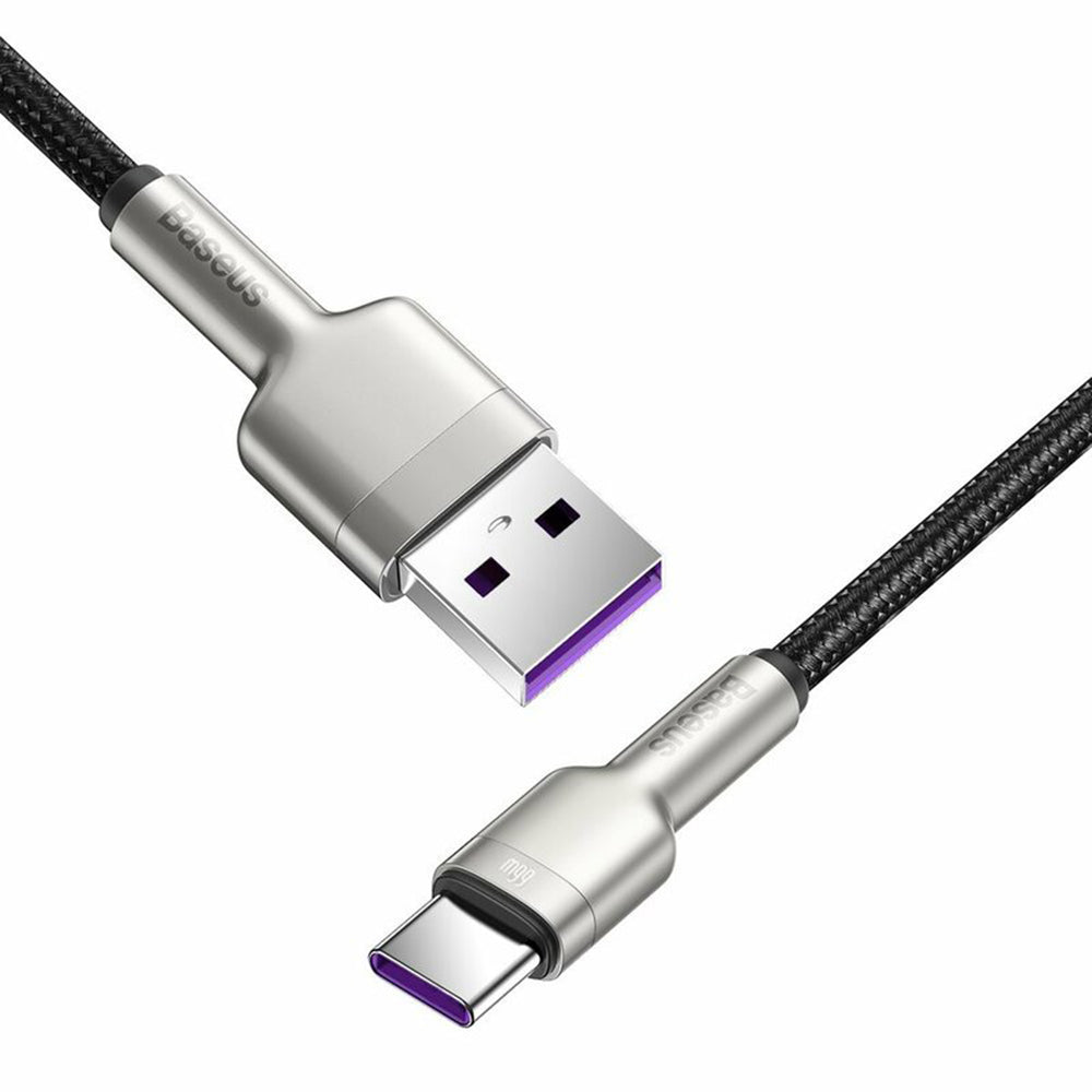 USB-A till USB-C Data- och Laddningskabel Baseus Cafule Metal Series, 66W, 2m, Svart CAKF000201