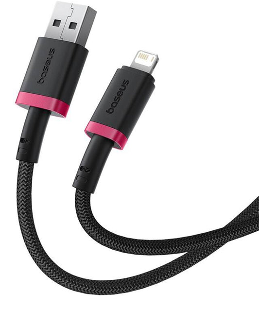 USB-A - Lightning Data- och Laddningskabel Baseus Dura Series, 18W, 1m, Röd P10377801U01-01