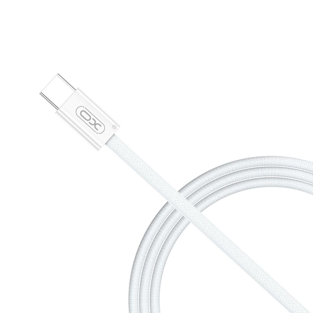 USB-C - USB-C Data- och Laddningskabel XO Design NB-Q260B, 60W, 1.5m, Vit