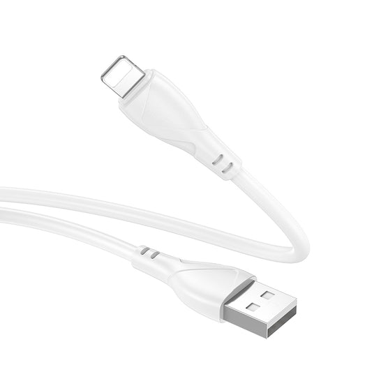 USB-A till Lightning Laddnings- och Datakabel Borofone BX121 Energy, 18W, 1m, Vit