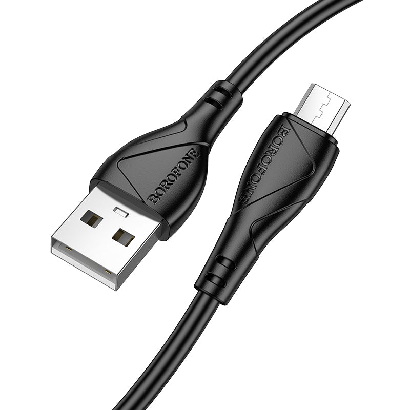USB-A till microUSB-laddnings- och datakabel Borofone BX121 Energy, 18W, 1m, Svart