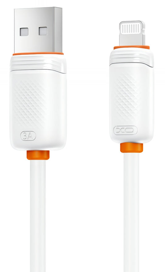 USB-A - Lightning Data- och Laddningskabel XO Design NB302, 18W, 1m, Vit
