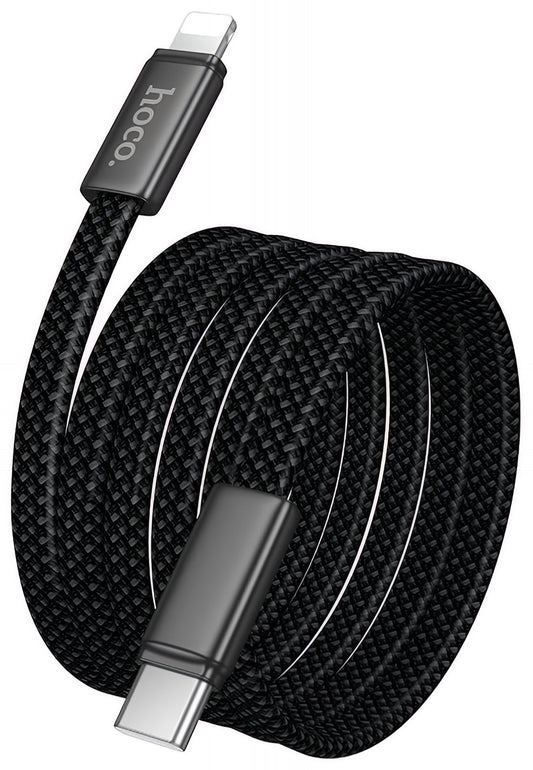 USB-C till Lightning Data- och Laddningskabel HOCO X125, 30W, 1m, Svart