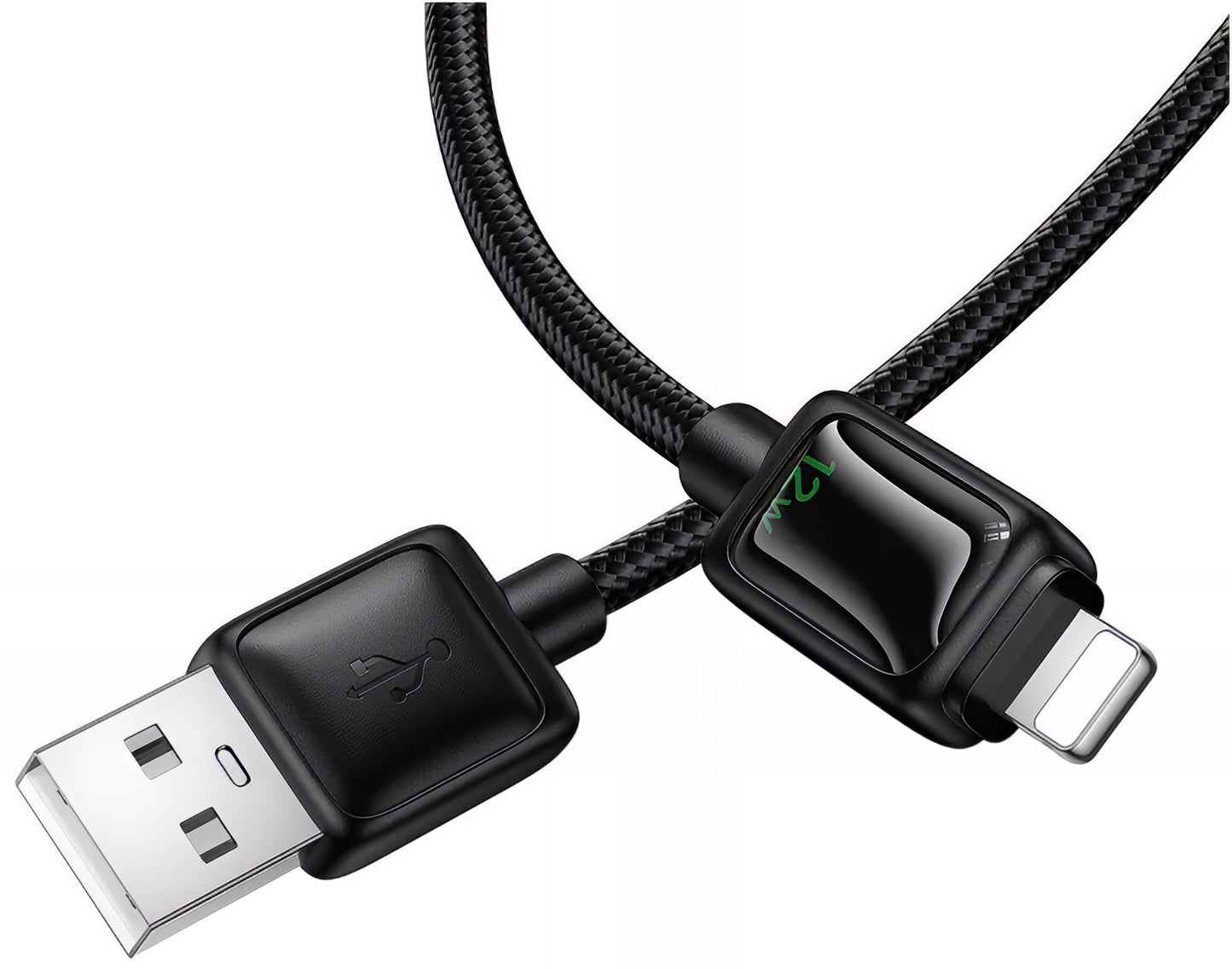 USB-A - Lightning Data- och Laddningskabel HOCO U146, 12W, 1.2m, Svart