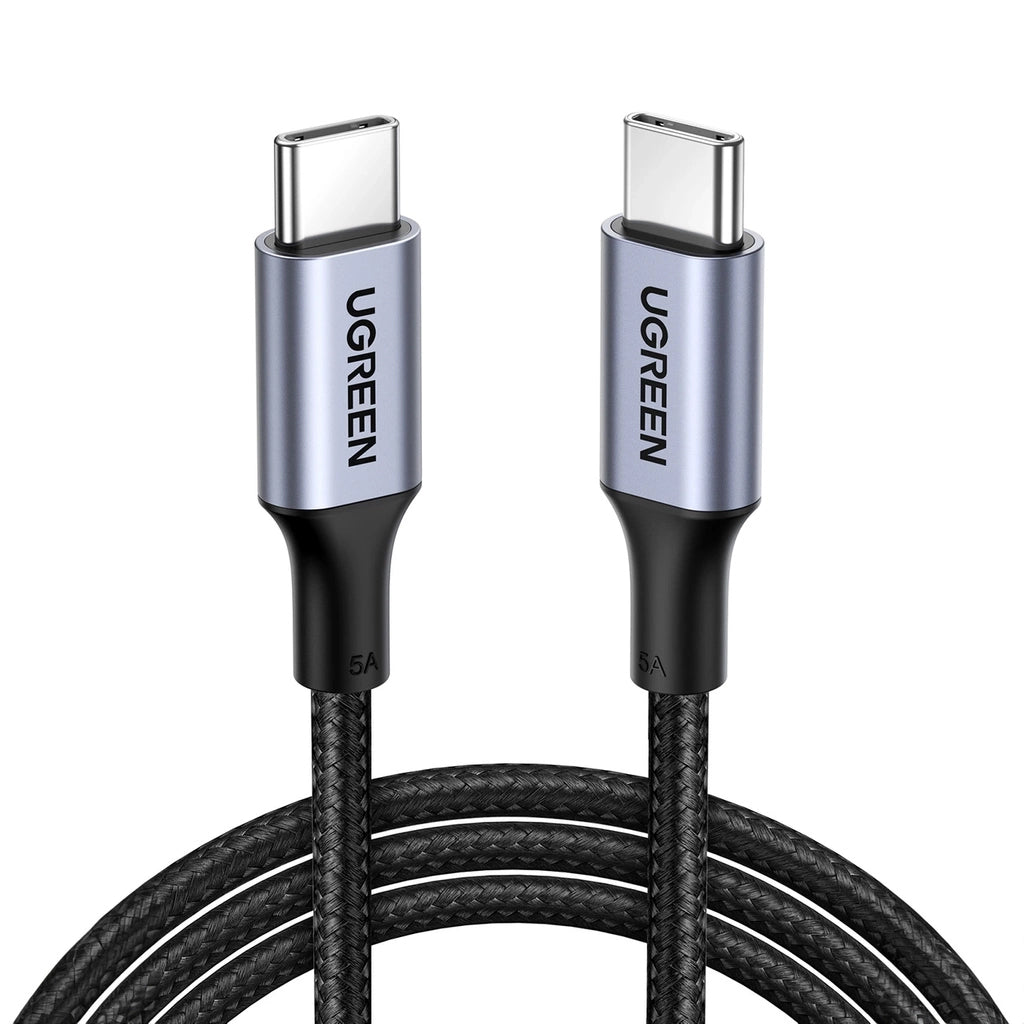 USB-C till USB-C data- och laddningskabel UGREEN US316, 100W, 0.5m, Grå