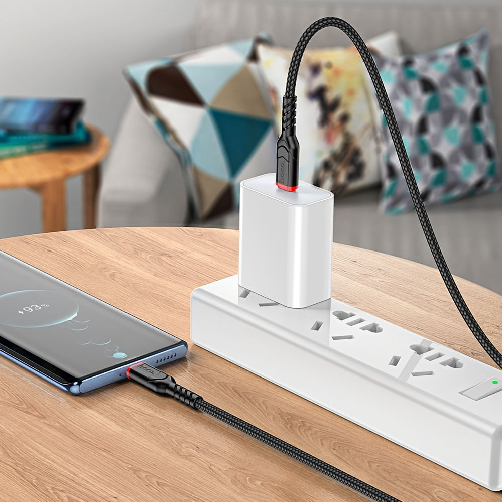 USB-C Data- och Laddningskabel - USB-C HOCO X59 Victory, 60W, 1m, Svart