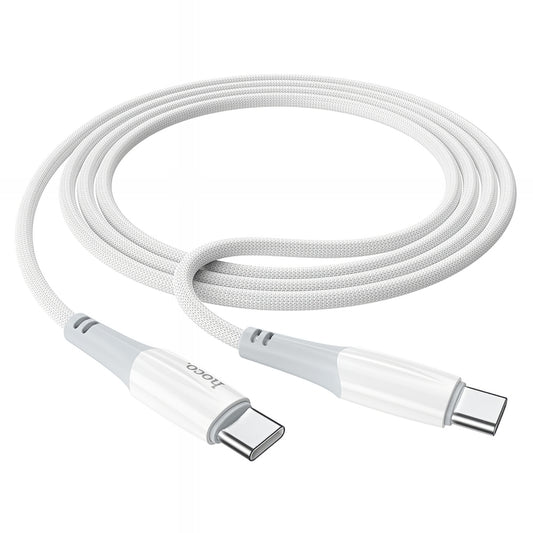 USB-C till USB-C Data- och Laddningskabel HOCO X70, 60W, 1m, Vit