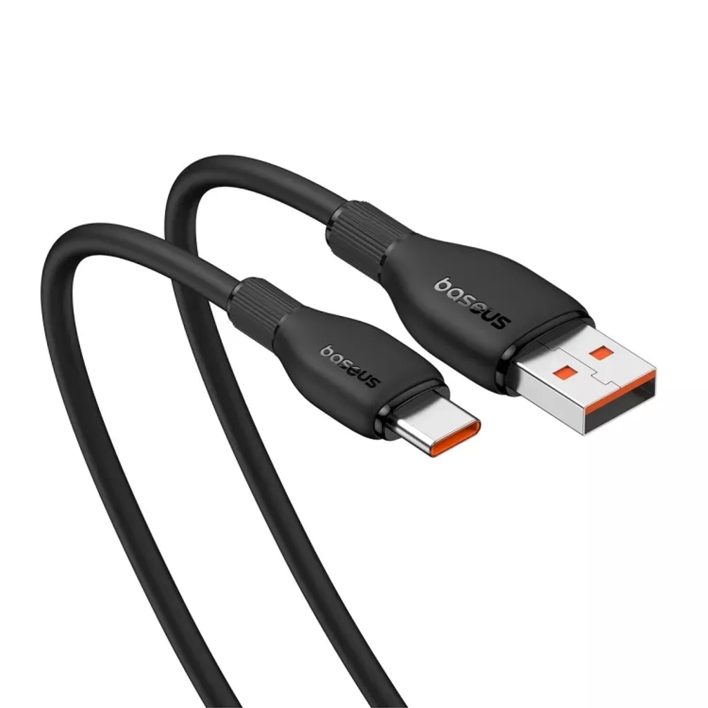 USB-A till USB-C Baseus Pudding data- och laddningskabel, 100W, 1.2m, Svart P10355703111-00
