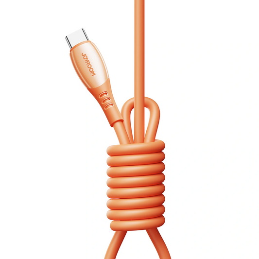 USB-C till USB-C data- och laddningskabel Joyroom S-A59 Vibrant, 60W, 1.2m, Orange