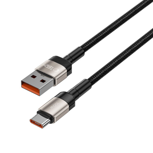 USB-A till USB-C data- och laddningskabel Tech-Protect Ultraboost EVO, 100W, 1m, Silver