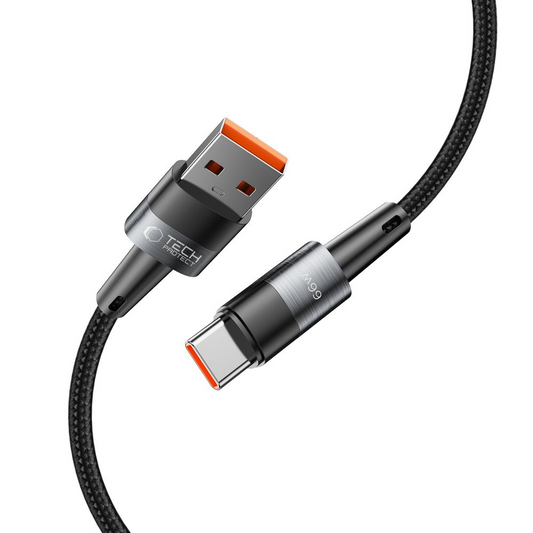 USB-A till USB-C data- och laddningskabel Tech-Protect Ultraboost, 66W, 0,5m, Grå