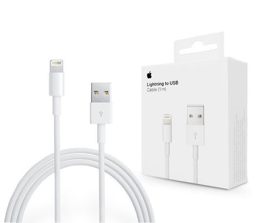 USB-A - Lightning Apple A1480 data- och laddningskabel, 18W, 1m, Vit MUQW3ZM/A