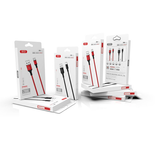 USB-A till USB-C Data- och Laddningskabel XO Design NB143, 18W, 2m, Svart