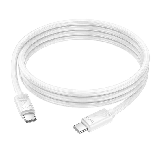 USB-C Data- och laddningskabel - USB-C HOCO X114, 60W, 1m, Vit