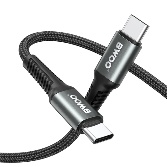 USB-C Data- och laddningskabel - USB-C BWOO BO-X288C-C, 60W, 1m, Svart