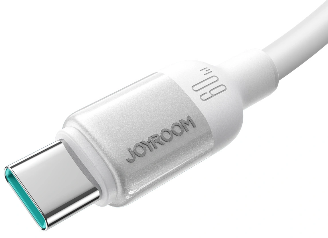 USB-C Data- och Laddningskabel - USB-C Joyroom S-A62 Lively, 60W, 1,2m, Vit