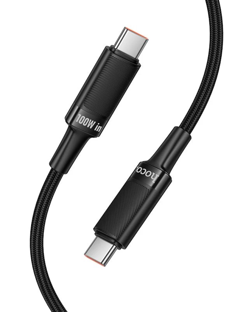 USB-C Data- och laddningskabel - USB-C HOCO U153 Extreme, 100W, 1,2m, Svart