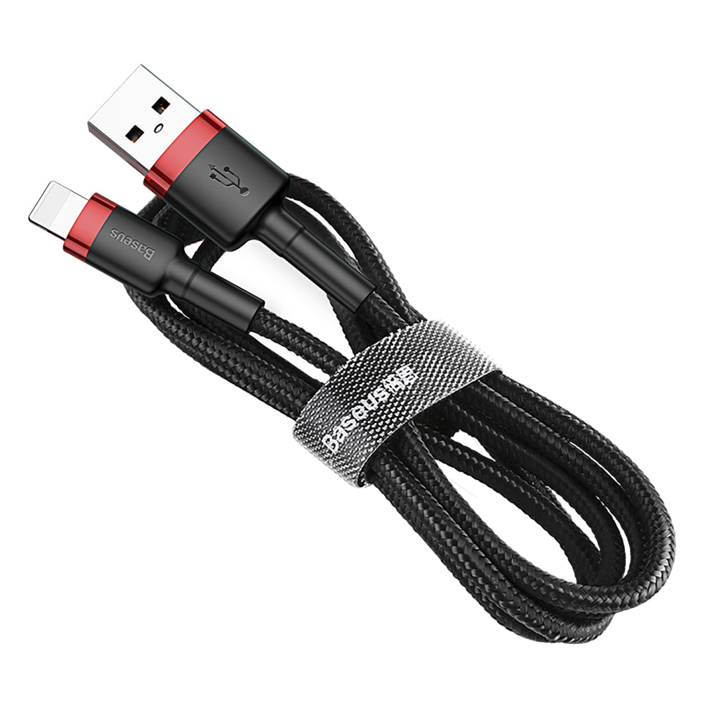 Data- och laddningskabel USB-A - Lightning Baseus Cafule, 18W, 2m, Röd CALKLF-C19