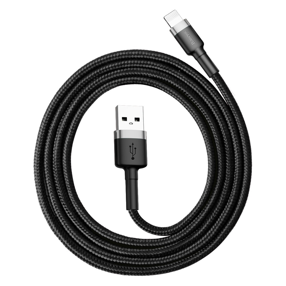 Data and Charging Cable USB-A - Lightning Baseus Cafule, 18W, 1m, Gray CALKLF-BG1