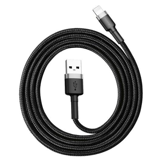 Data- och laddningskabel USB-A - Lightning Baseus Cafule, 18W, 1m, Grå CALKLF-BG1
