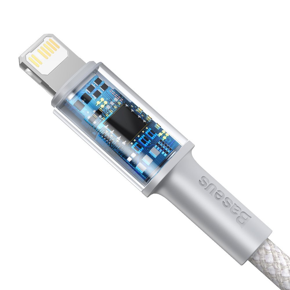 USB-C to Lightning Data and Charging Cable Baseus High Density Braided, 20W, 2m, White CATLGD-A02