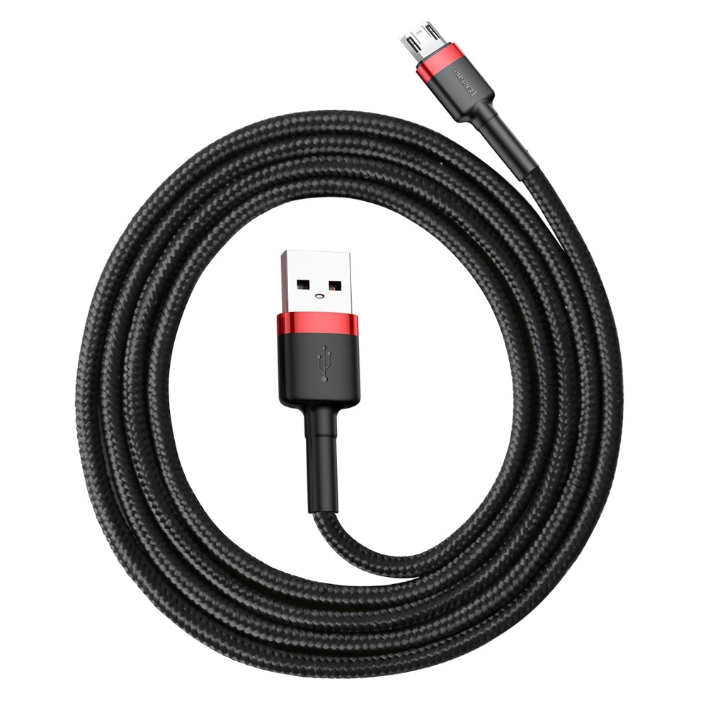 Data- och laddningskabel USB-A - microUSB Baseus Cafule, 18W, 1m, Röd CAMKLF-B91