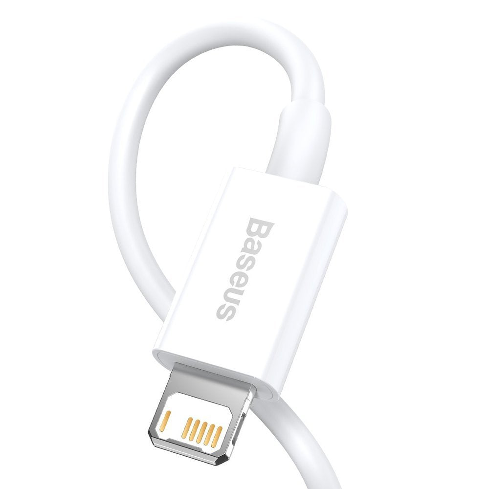 Data- och laddningskabel USB-A - Lightning Baseus Superior Series, 20W, 2m, vit CALYS-C02