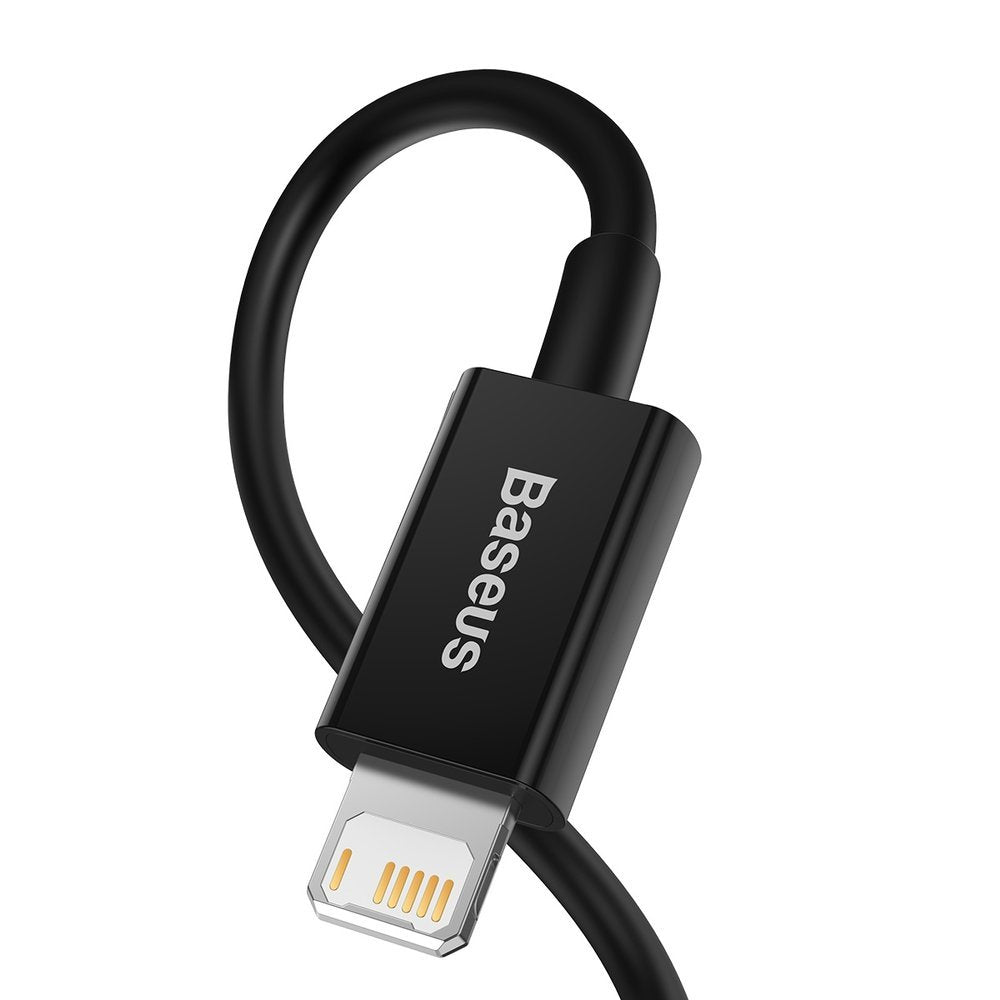 USB-A till Lightning data- och laddningskabel Baseus Superior Series, 20W, 2m, svart CALYS-C01