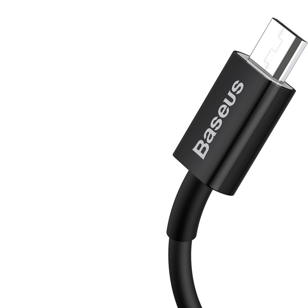 Data- och laddningskabel USB-A - microUSB Baseus Superior Series, 18W, 1m, svart CAMYS-01