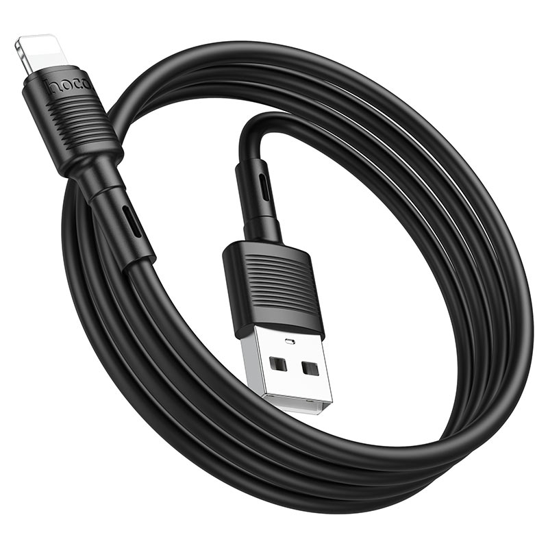 USB-A - Lightning Data- och Laddningskabel HOCO X83 Victory, 18W, 1m, Svart