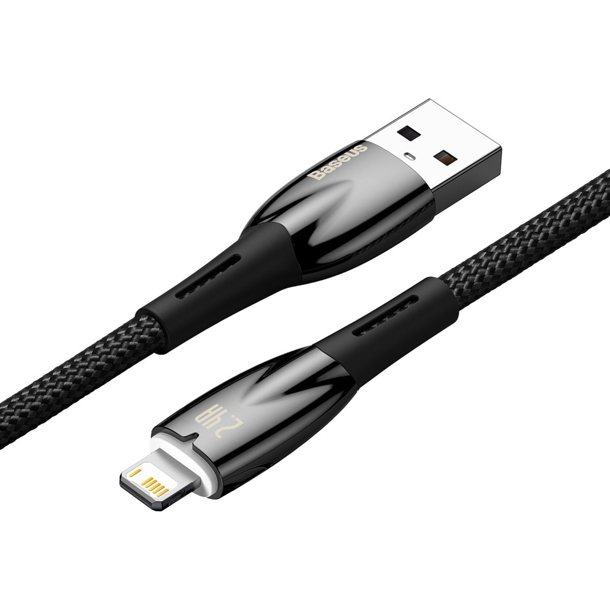 Baseus Glimmer Series USB-A - Lightning data- och laddningskabel, 20W, 2m, svart