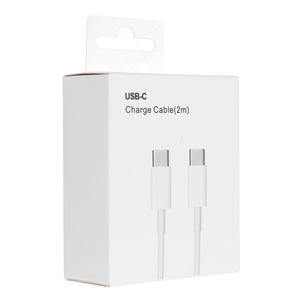 USB-C data- och laddningskabel - USB-C OEM USB-C HD26 Box, 30W, 2m, Vit