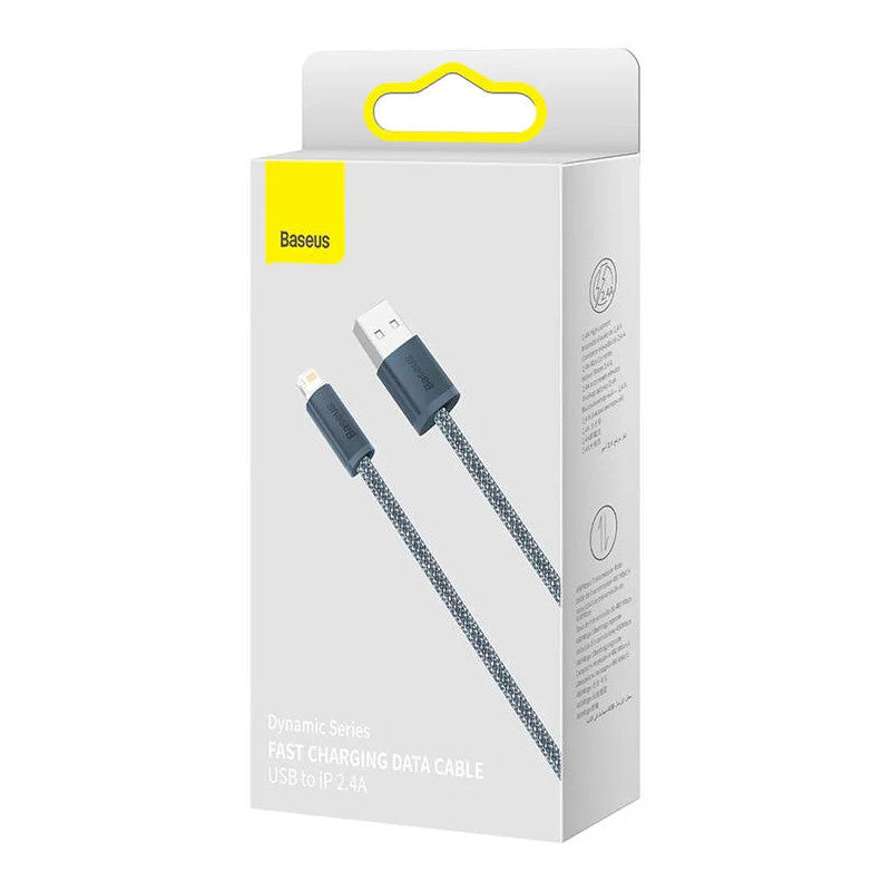 Data- och laddningskabel USB-A - Lightning Baseus Dynamic Series, 18W, 1m, Grå