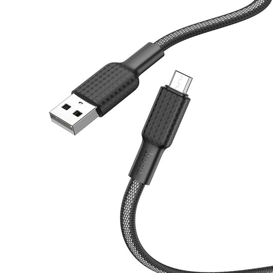HOCO X69 USB-A - microUSB data- och laddningskabel, 18W, 1m, svart