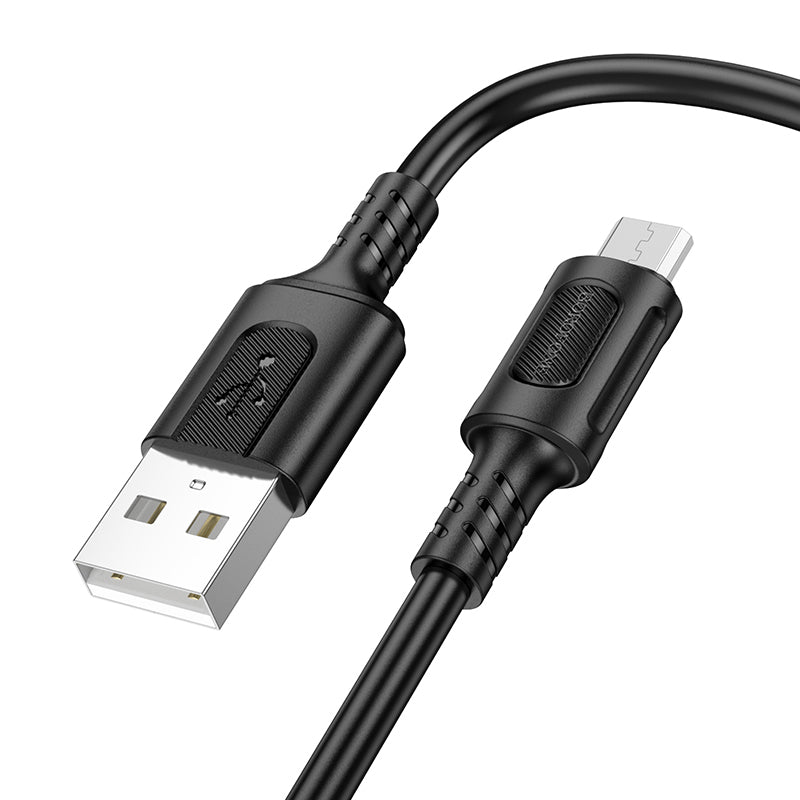 USB-A - microUSB laddnings- och datakabel Borofone BX111 Feliz, 18W, 1m, Svart