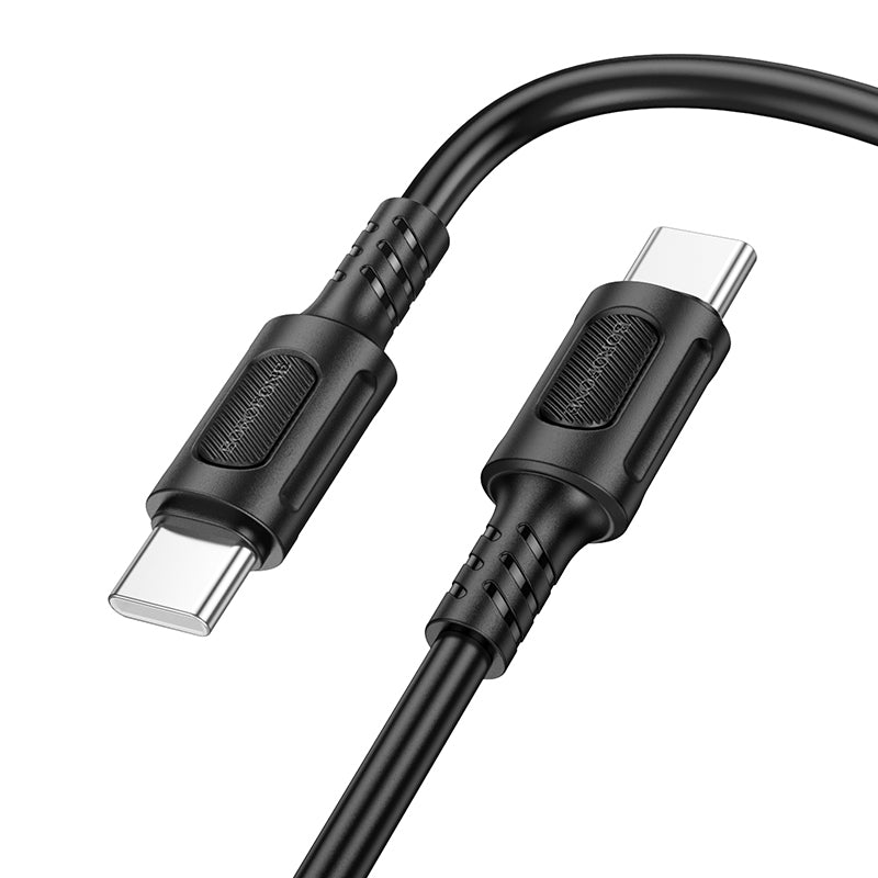USB-C till USB-C data- och laddningskabel Borofone BX111 Feliz, 60W, 1m, Svart