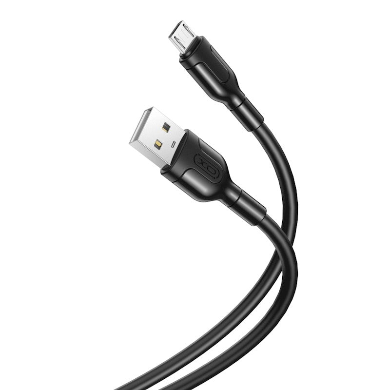 USB-A - microUSB data- och laddningskabel XO Design NB212, 18W, 1m, svart