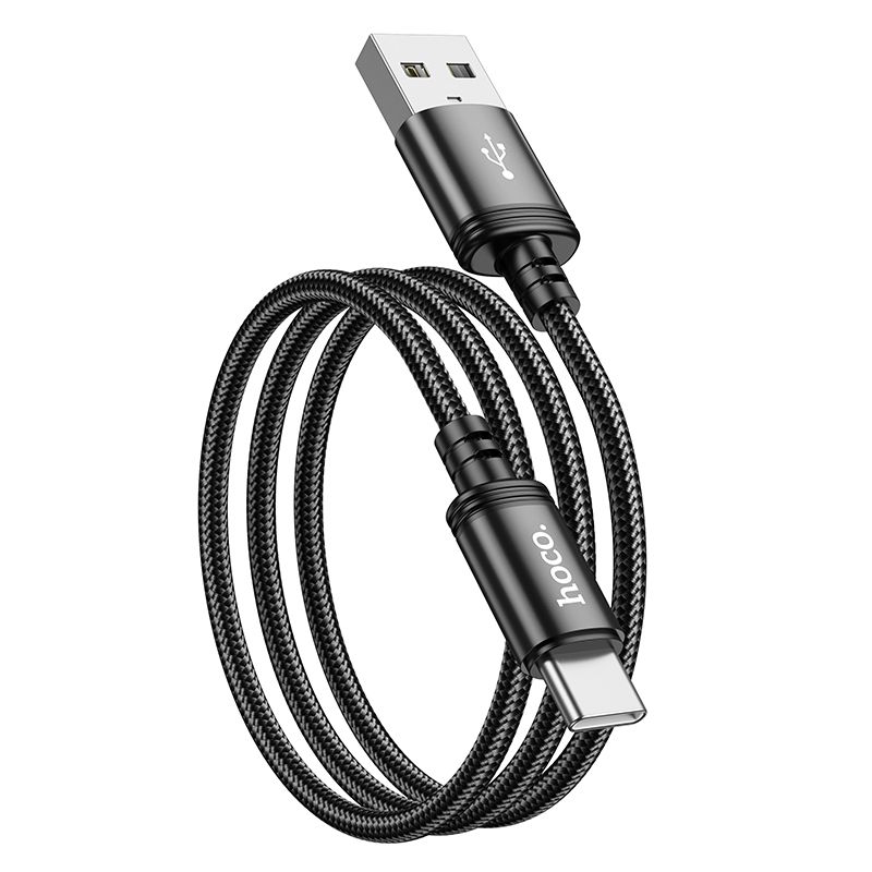USB-A till USB-C data- och laddningskabel HOCO X89, 18W, 1m, Svart