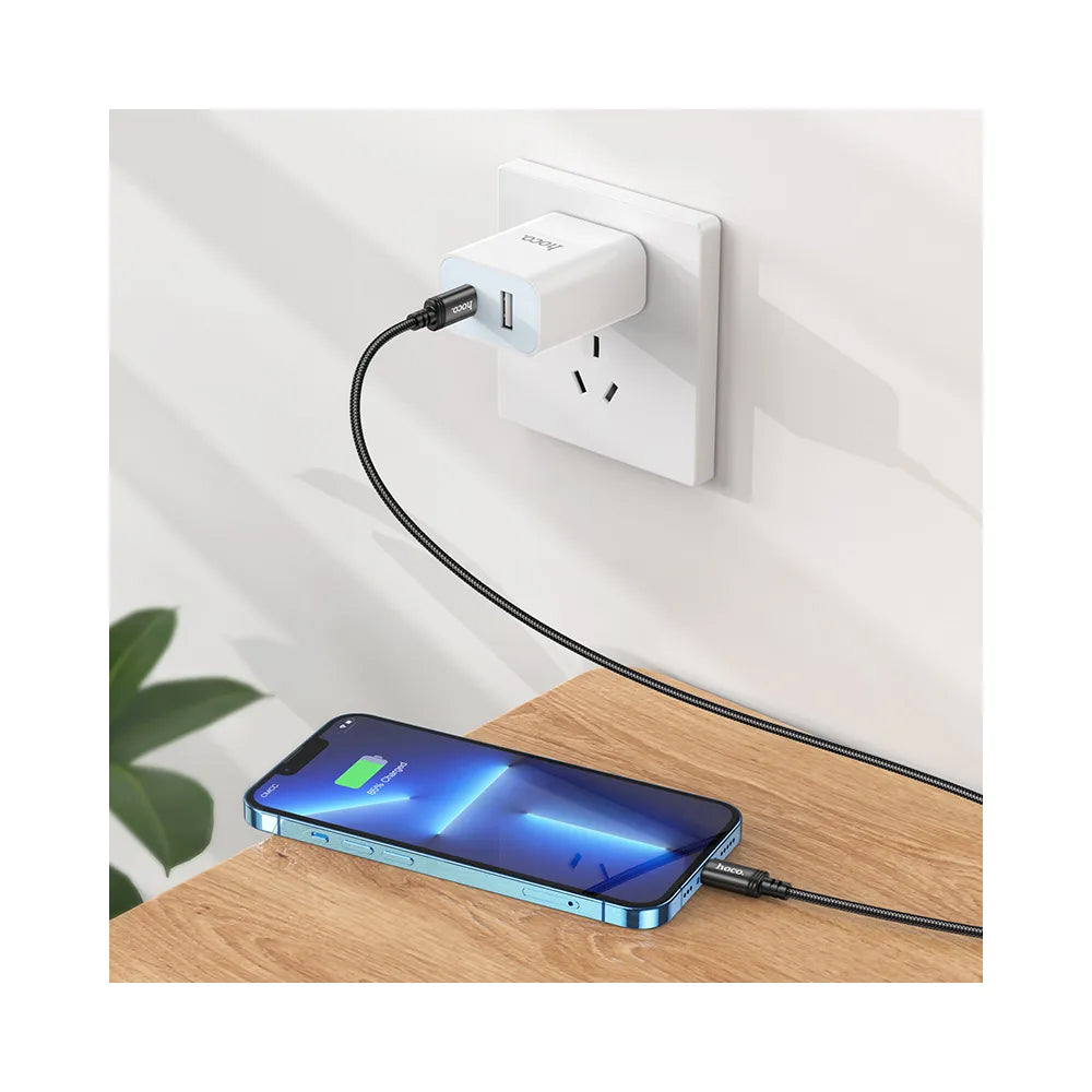 USB-C - Lightning Data- och Laddningskabel HOCO X89, 27W, 2m, Svart