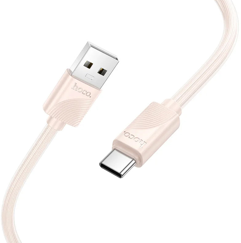 USB-A till USB-C data- och laddningskabel HOCO X114, 18W, 1m, Rosa