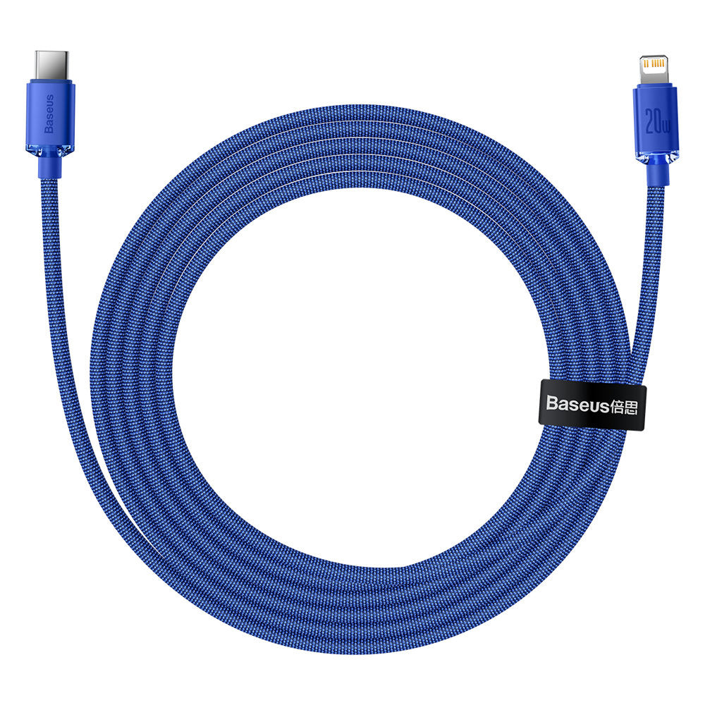 USB-C till Lightning-kabel Baseus Crystal Shine Series, 20W, 1.2m, Blå CAJY000203