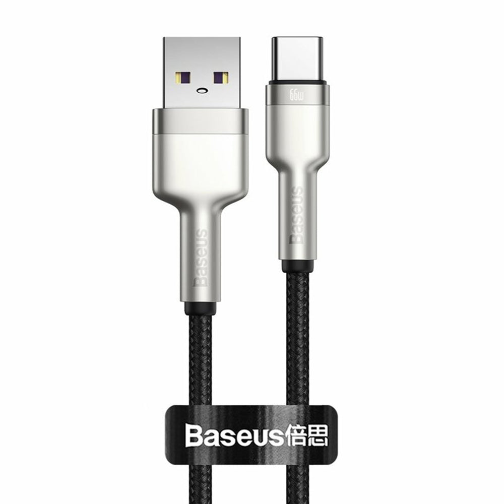 USB-A till USB-C Data- och Laddningskabel Baseus Cafule Metal Series, 66W, 2m, Svart CAKF000201