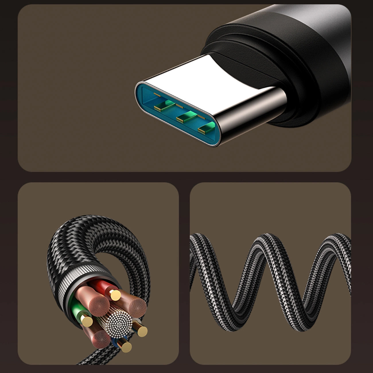 USB-C till USB-C data- och laddningskabel Joyroom S-A56 EnjoyX Angled, 60W, 1.2m, Svart