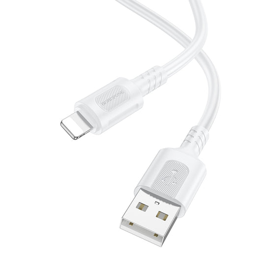 Data- och laddningskabel USB-A - Lightning Borofone BX111 Feliz, 18W, 1m, Vit