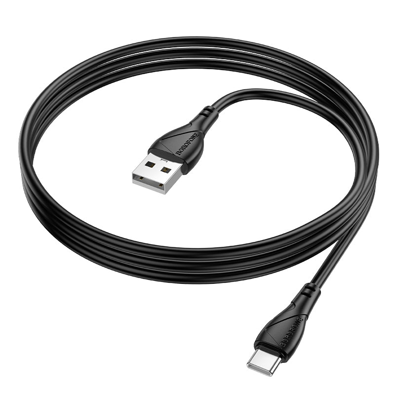 USB-A till USB-C data- och laddningskabel Borofone BX121 Energy, 18W, 1m, Svart