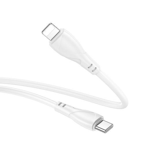 USB-C till USB-C data- och laddningskabel Borofone BX121 Energy, 60W, 1m, Vit