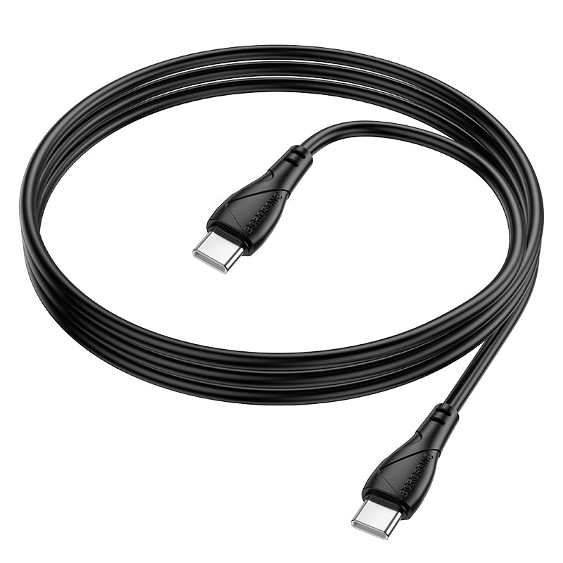 USB-C till USB-C data- och laddningskabel Borofone BX121 Energy, 60W, 1m, Svart