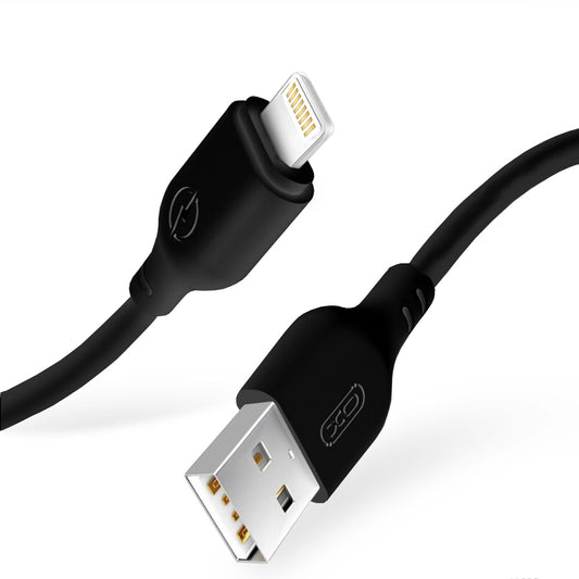 Data- och laddningskabel USB-A - Lightning XO Design NB103, 18W, 2m, Svart